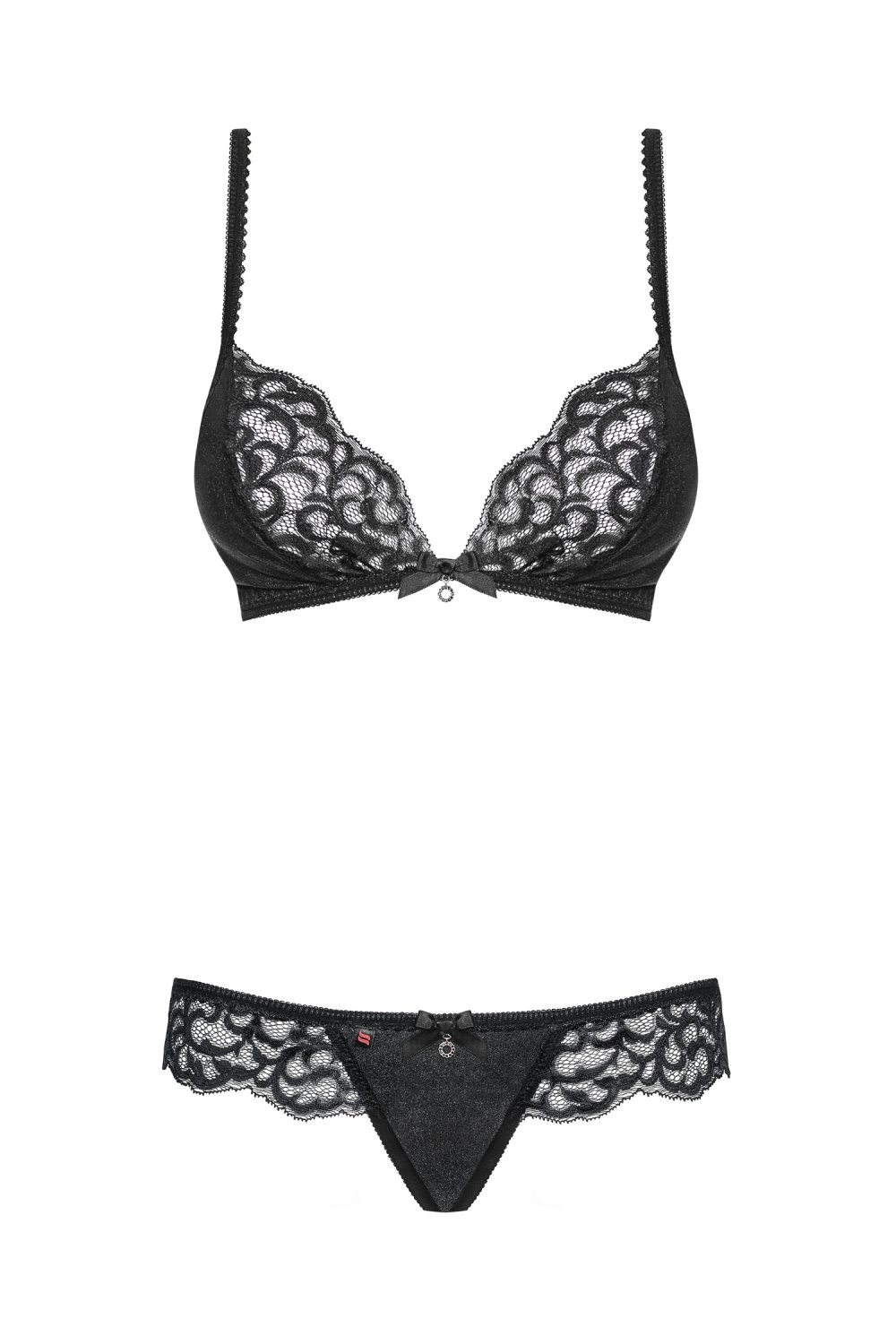 Боди Obsessive Laluna teddy, Чёрный, S/M Obs_Laluna teddy S/M - Obsessive - Эротические боди - Купить